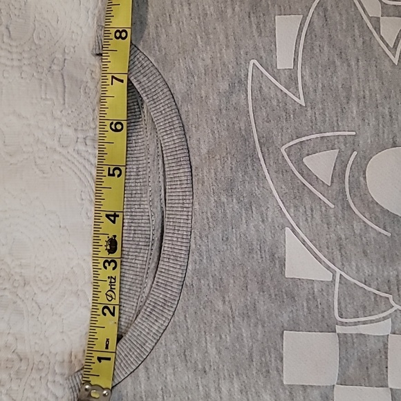 SEGA Sonic the Hedgehog kids large sweatshirt grey white blue - Picture 8 of 11